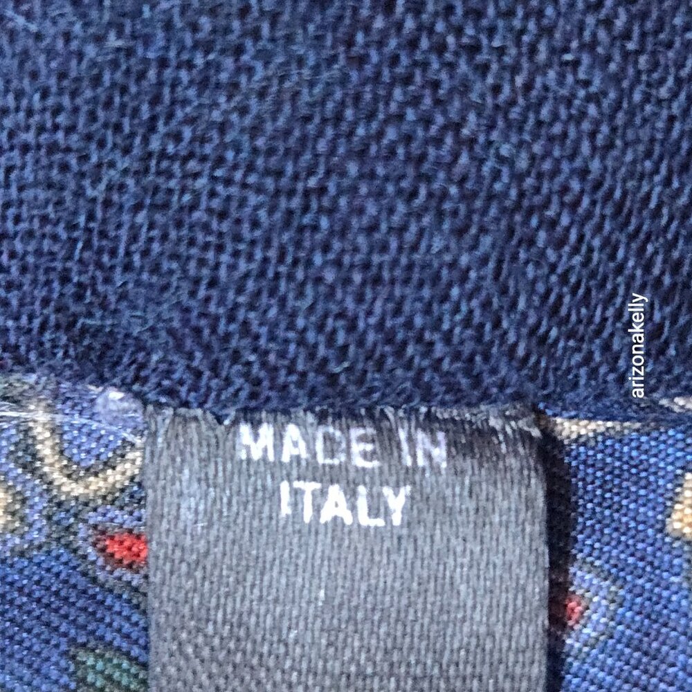 Axcess Wool-Backed Silk Scarf Navy - Picture 7 of 8